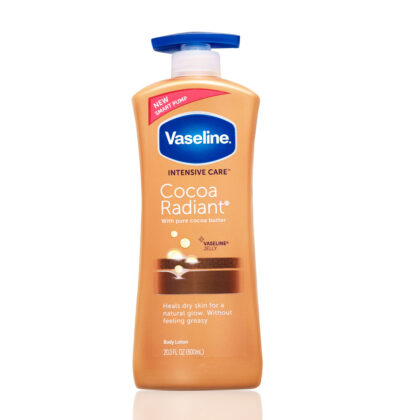 Vaseline Intensive Care Body Lotion for Dry Skin Cocoa Radiant with 100% Pure Cocoa and Shea Butters 20.3 Ounce (600 ml)