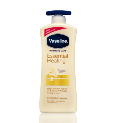 Vaseline Intensive Care Essential Healing Body Lotion, Moisturize Dry Skin, Proven Effective Healing Skin Care, Noticeably Healthier Looking Skin, 20.3 oz Pump Bottle (600 ml)